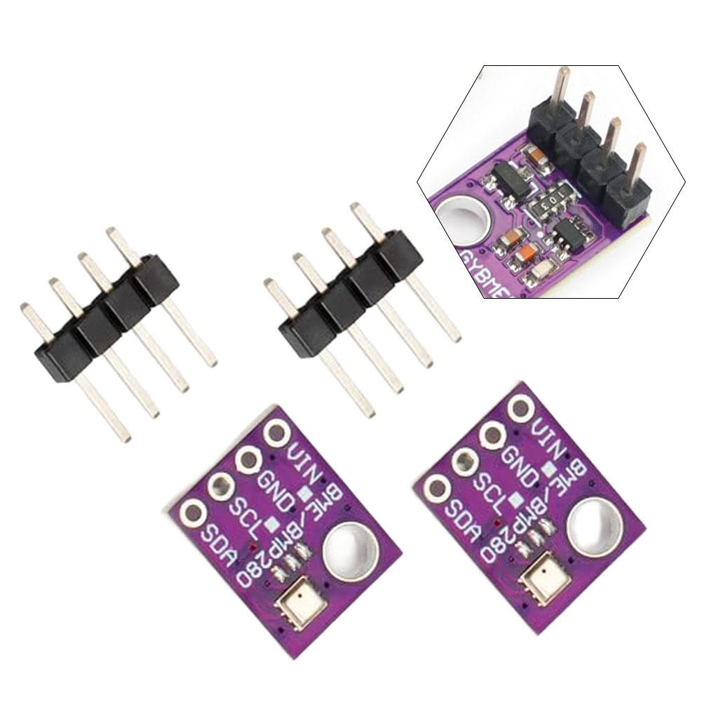 2pcs BMP280-5.0 Temperature And Humidity Sensor Set With Pin Headers 3.3V To 5V Temperature And Humidity Sensor Module