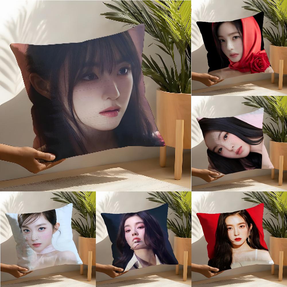Korean Female Singer Irene Pillow Case Linen Cushion Covers For Decorative Sofa Home Pillows Case Car Chair Pillows Cases