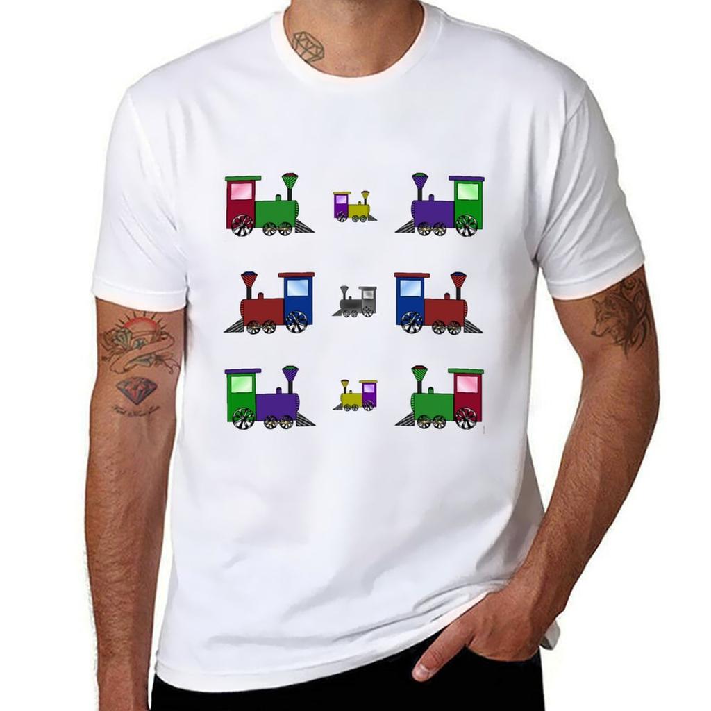 Nursery Trains TShirt Standard Fit Solid Tee Shirt