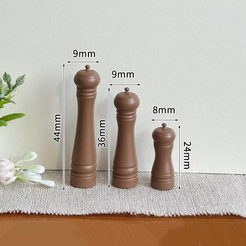 3Pcs Doll House Furniture Gift Dollhouse Alloy Cooking Pepper Grinding Bottle Miniature Mini Scene Model Doll Accessories