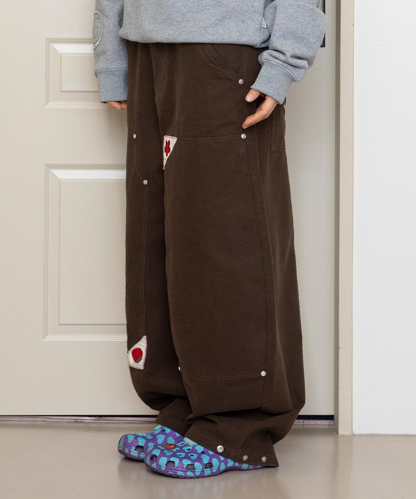 RuNaKi'Hu' Wxp082 Shiori Double Knee Balloon Pants (Brown)