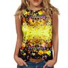 Floral Oil Painting 3D Print Tank Tops Women O-Neck Casual Vest Off Shoulder Y2k Elegant Sleeveless Top Camisole Woman Clothing