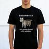 Weird Low Poly Contaminated Cat Japanese Text Print Tshirt Unisex Cotton Retro Meme Tee Streetwear Loose Hip Hop Daily Wear Tops
