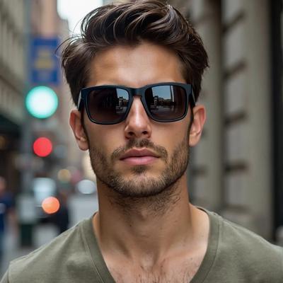 Lunettes de soleil carrées mode classiques Hommes Femmes Vintage Plastique UV400 Noir Sports de plein air Lunettes Stylées Unisexe