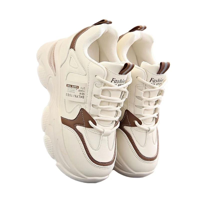 Fashion Women Thick Bottom Ultra-light Sneakers New Spring Autumn White Sports Shoes Casual Woman Comfort Breathable Running Shoes