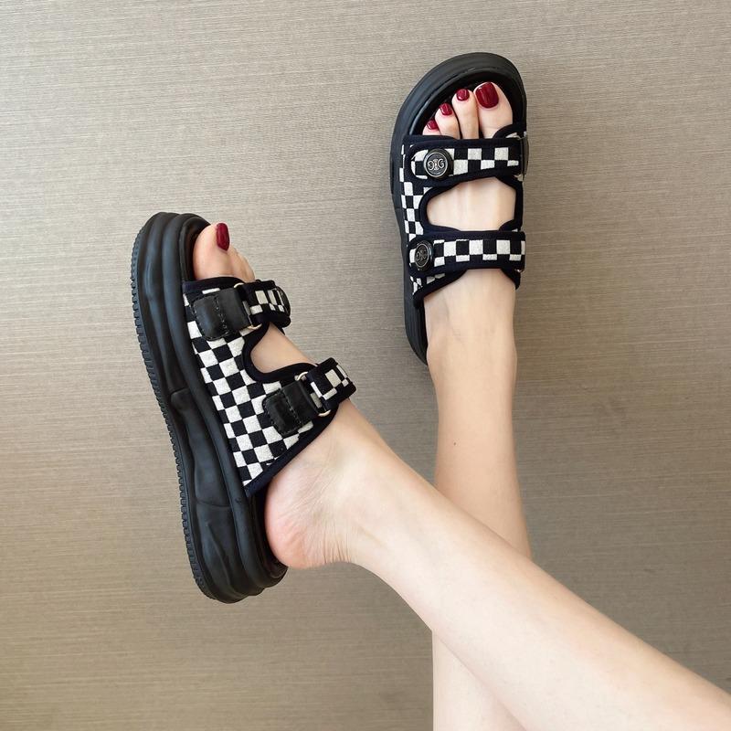 Women's Summer Shoes Platform Slippers Designer Casual Slip-on Flats Slides for Woman