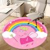 Peppa Pig Fairy Costume,Rainbow Magic Wand Chair Mat Round Rug Office Carpet, Machine Washable, Non Slip, Suitable for Living Rooms, Bedrooms