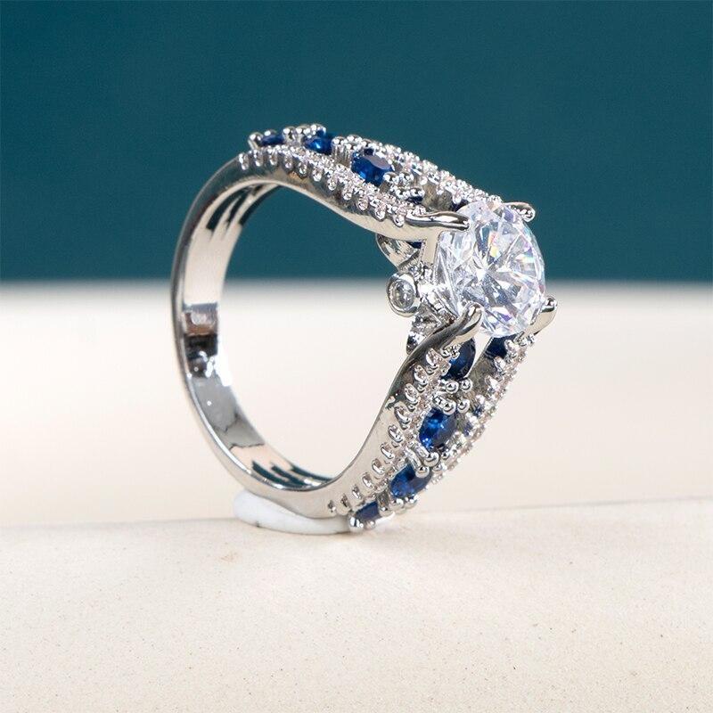 Bella Box New Arrival  Hollow Band Women Ring Full Pave CZ Stone Dazzling Wedding Anniversary Gift For Female High Quality Rings