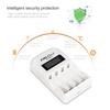 PALO 4slots LCD Display Smart Charger for AA AAA Battery+4 Pcs AA 3000mAh Nimh Rechargeable Battery