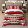 Winter Snow Theme Custom Text Or Name 3Pcs Bedding Set 1 Flat Sheet & 2 Pillowcases Personalized Home Bedding