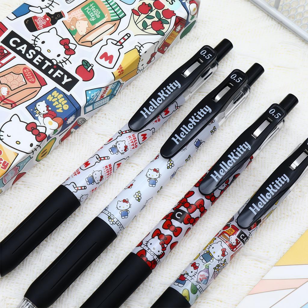 4Pcs New Sanrio Latest Series Limited Gel Pen Cartoon Quick Dry Pen Black 0.5Mm Student Stationery Office Supplies