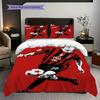 Kakas Passion Field Three-piece Set (1 * Duvet Cover + 2 * Pillowcase, Without Core) 2D Flat Duvet Cover and Pillowcase Christmas Birthday Gift