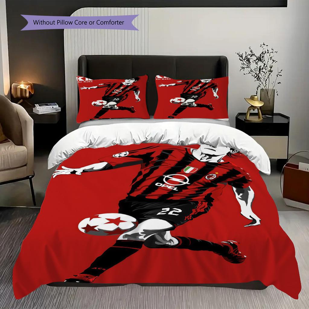 Kakas Passion Field Three-piece Set (1 * Duvet Cover + 2 * Pillowcase, Without Core) 2D Flat Duvet Cover and Pillowcase Christmas Birthday Gift
