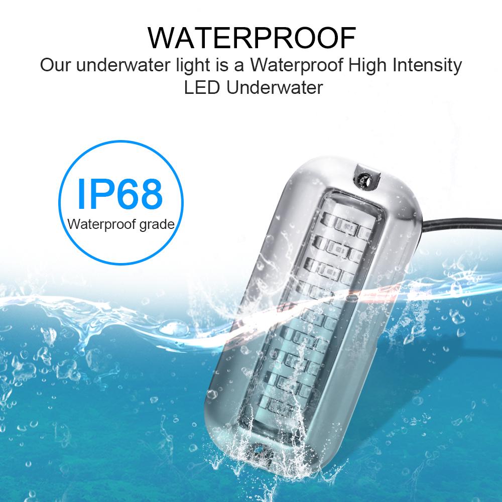 27 LED Stainless Steel Marine Navigation Light 50W Underwater Pontoon For Boat IP68 Waterproof Yachting Ship Fishing Night Lamp