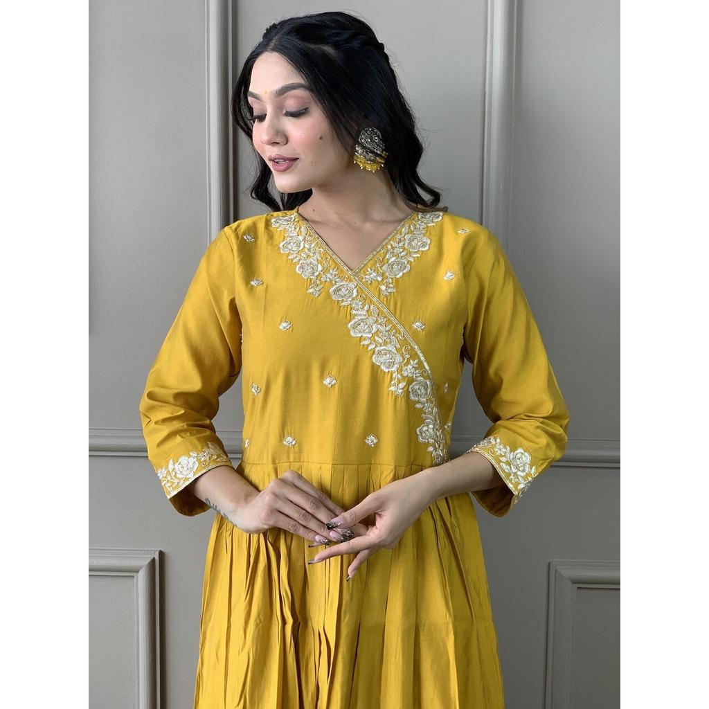 Indian Women Top Tunic Kurti Pant Dupatta Set Party Wear Pakistani Salwar Suit SC-2320