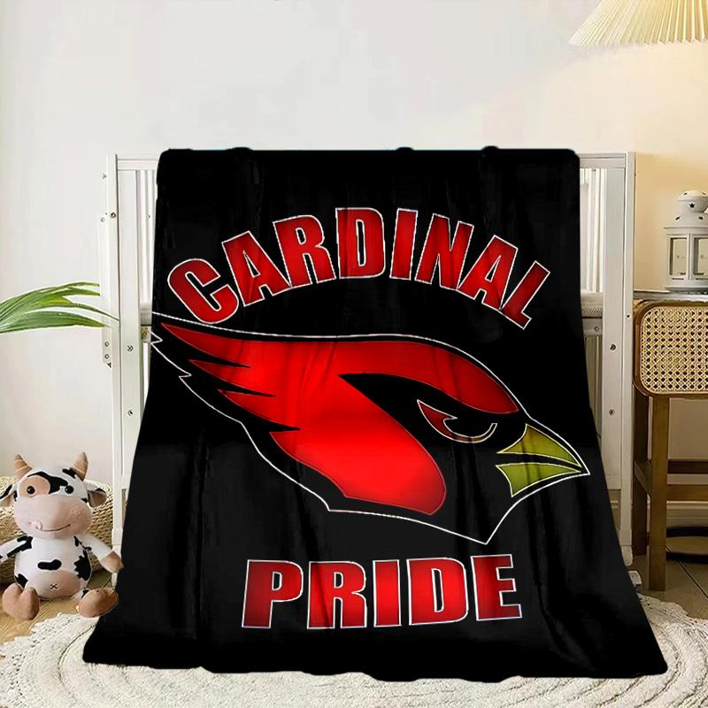 Arizona Cardinals Flag Portable Blanket/Soft Blanket Bedding Blanket Suitable for Travel Camping Living Rooms Offices Sofas Fan Gifts