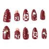 30 Pcs 3D Cute Flower & Rhinestone Starfish Seashell Almond Nail Art Tips