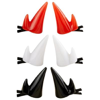 Multiuse Devil Horn Hair Clip Resin Strong Hold Side Clip for Halloween Costume Event And Masquerades Photography