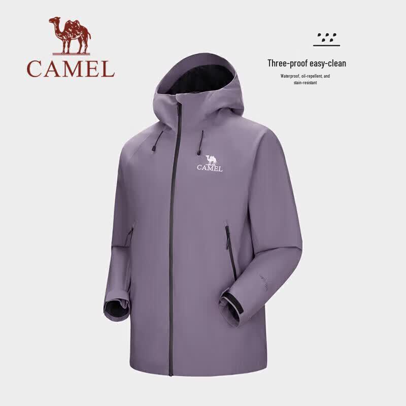 Camel Giacca da Escursionismo Unisex a Guscio Rigido per Esterno