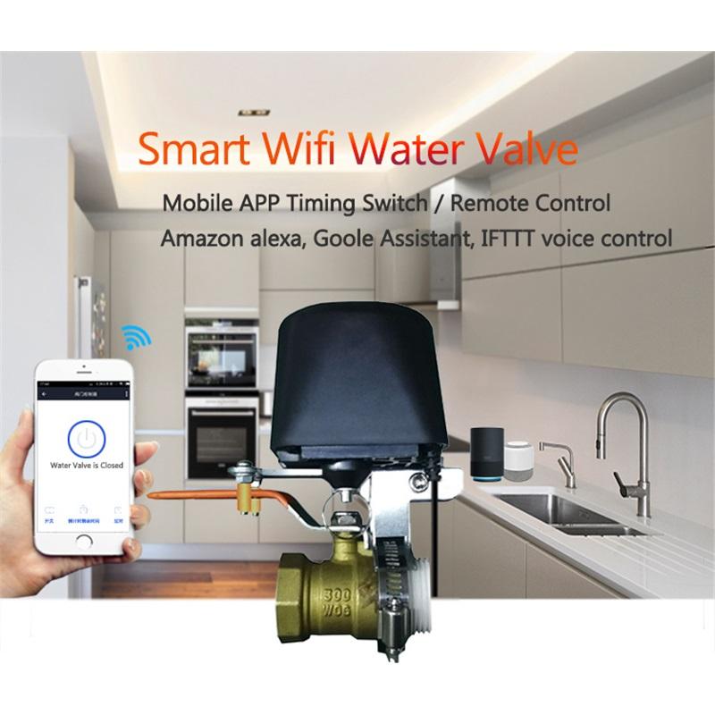 Smart WiFi Water Valve with Timer for Garden Faucet & Gas Shutoff,Works with Alexa/Google Home