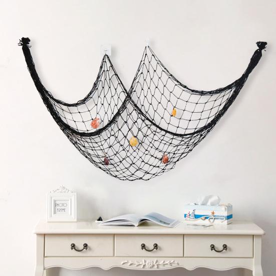 Mediterranean Fishing Net Wall Decor Ornamental Netting Wall Decor for Beach Parties Nautical Themes And Baby Showers