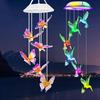 Gartendekorationsleuchten im Kolibri-/Schmetterlingsstil (Solar) Outdoor Solar-Windspiel Lichter Aufhängbare Dekorationslichter