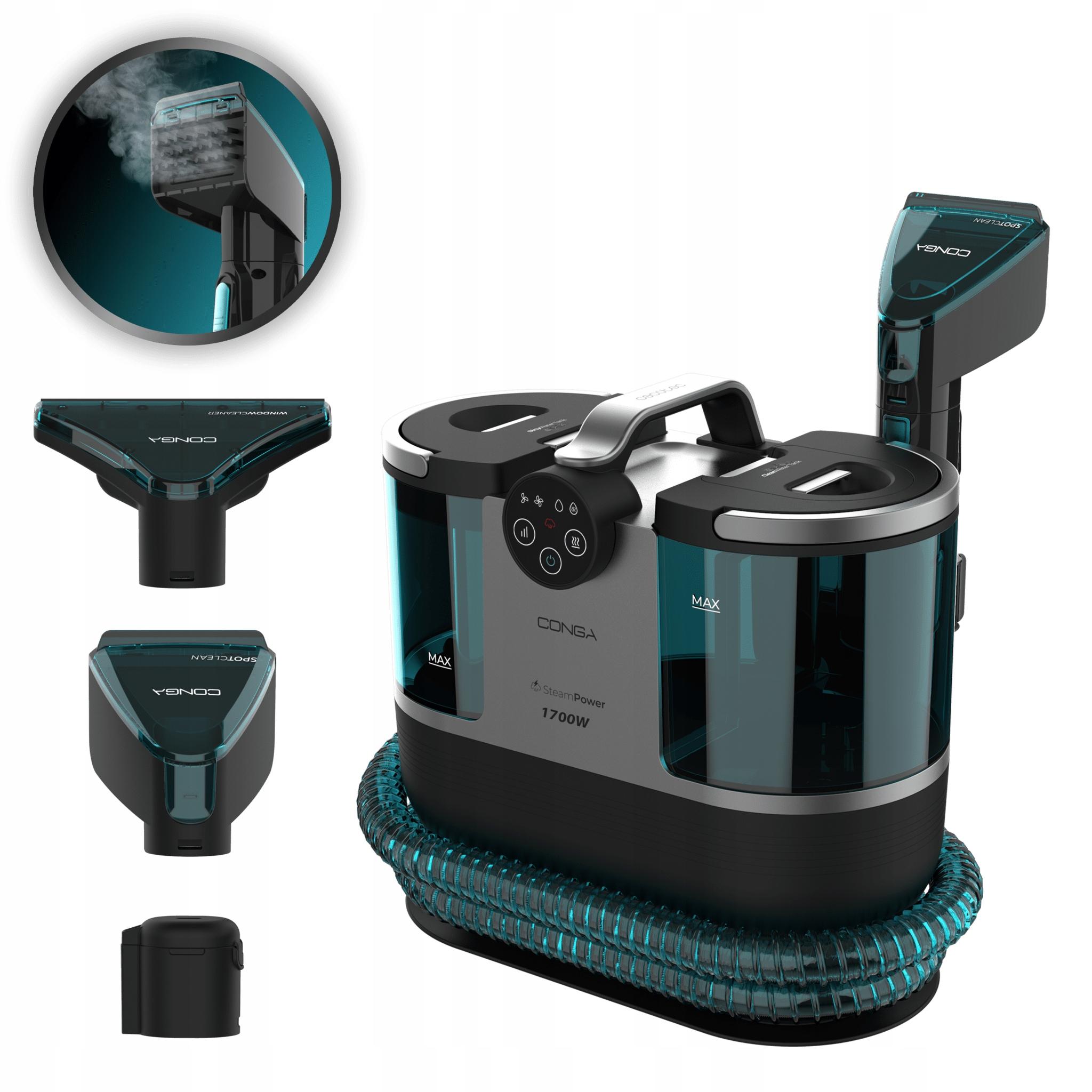 Cecotec Aspirador De Tapicerías Conga 7000 Carpet&Spot Clean Steam Xxl 1700W 2 Depósitos Gris/Azul , Leroy Merlin - Imagen 6
