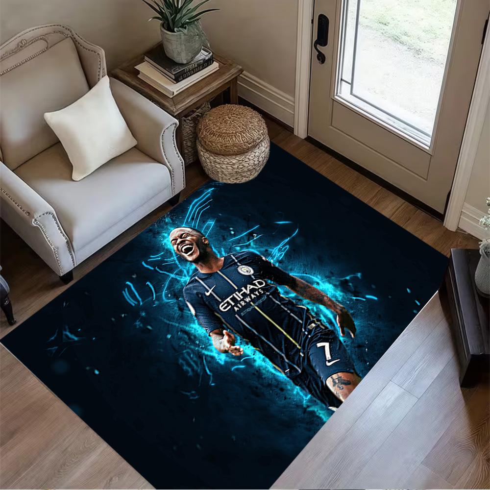 Man City Player Celebration Floor Mat Suitable for Foyer Dormitory Outdoor Decorate room Anti-slip Rug Decorate Offices Gift for Festivals
