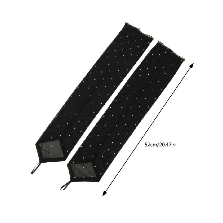 Abendkleidhandschuhe für Damen Damen Fingerlose Handschuhe Abschlussbälle Strass besetzt