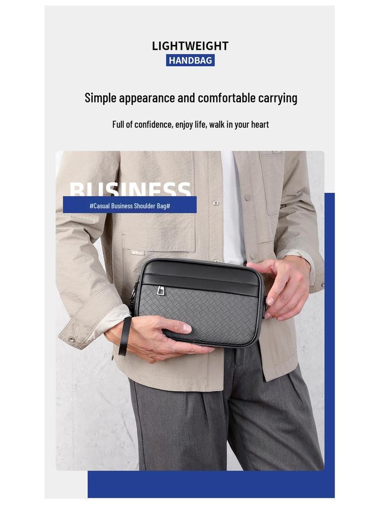 Men's Crossbody Multi-pocket Clutch Bag - High-end, Wear-resistant Business Handbag