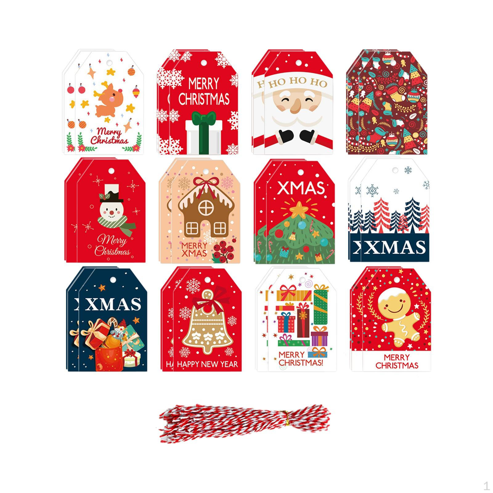 

Рождественские бирки, декоративные этикетки, креативные сумки с веревкой, подвеска для подарка