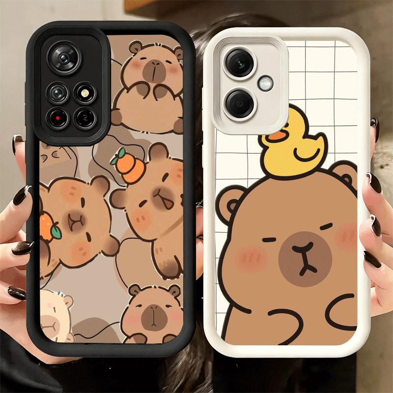 Funny Capybara Cartoon Cute Soft Phone Case for Xiaomi Poco X7 X6 X5 Pro X4 Gt X3 F7 Ultra M8 M7 Redmi 15C 15 14C 13 13C 12 12C