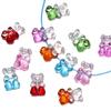 5Pcs/lot Metal Color Cute Bear Acrylic Beads Colorful Spacer Loose Bead for Necklace Bracelet Earrings Jewelry Making Supplies
