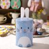 Iron Easter Bunny Tin Box Cute Storage Gift Box Creative Iron Bucket Ornament  Happy Easter Decor