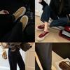Sheepskin grape mother, the same style, one-pedal round head muffin thick-soled versatile board shoes, canvas shoes, spring and autumn color matchi