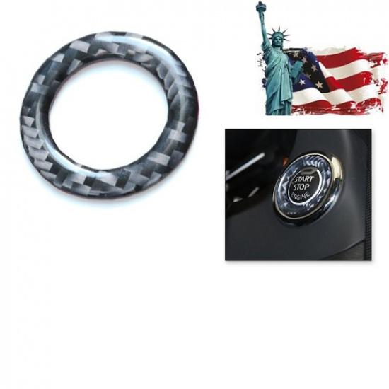 Carbon Fiber Interior Ignition Switch Frame Cover Trim For Infiniti Q50 Q60