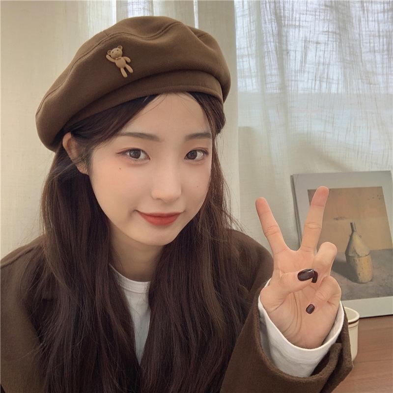 Hat Women's Autumn/Winter Beret Winter Bud Hat Painter's Hat