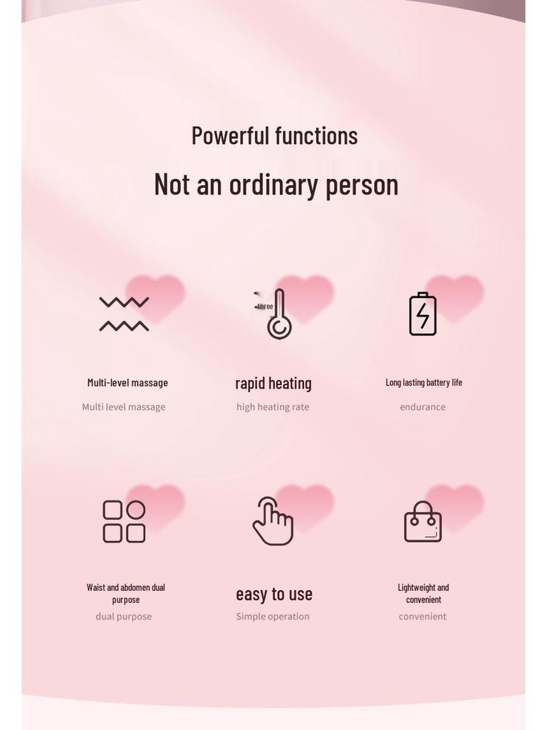 Self-Heating Menstrual Support Belt for Uterus and Lumbar Relief