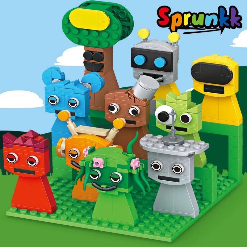 Sprunki Incredibox building blocks with display base mini digital figure building block set DIY assembly toy gift collection