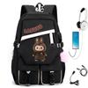 Labubu Print Design Bookbag With Usb Charging For Students And Daily Use