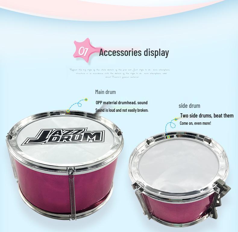 Children's Jazz Drum Set Toy for Music Education and Early Learning
