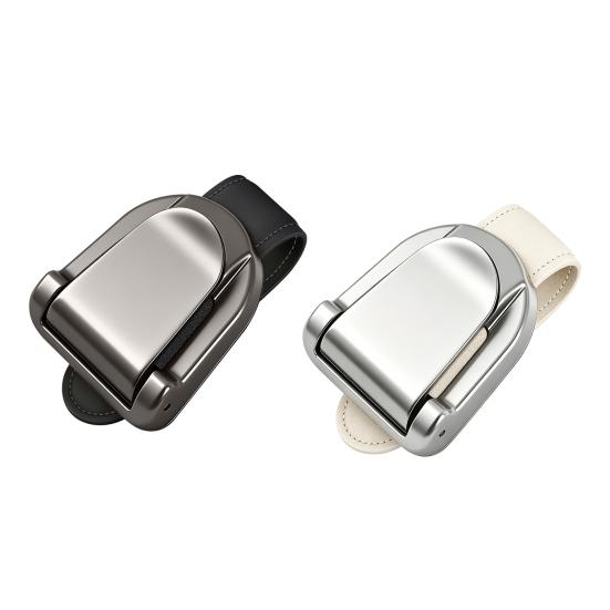 Car Sunglasses Clip for Visor Multi-Function Holder for Glasses Cards Ticket Scratch-Resistant Lining Zinc Alloy Elastic Clamp Car Sun Visor Accessory