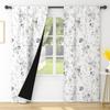 Minimalist Botanical Floral Pattern Home Curtains Bedroom Living Room Hotel Window Decor Drapes Curtain With Grommet Light Blocking Polyester Perfect