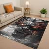 Yin Yang Element Dragon Chinese Loong Cartoon Living Room Non Slip Area Rug Carpet for Bedroom Playroom Sofa,Home Decor Doormat