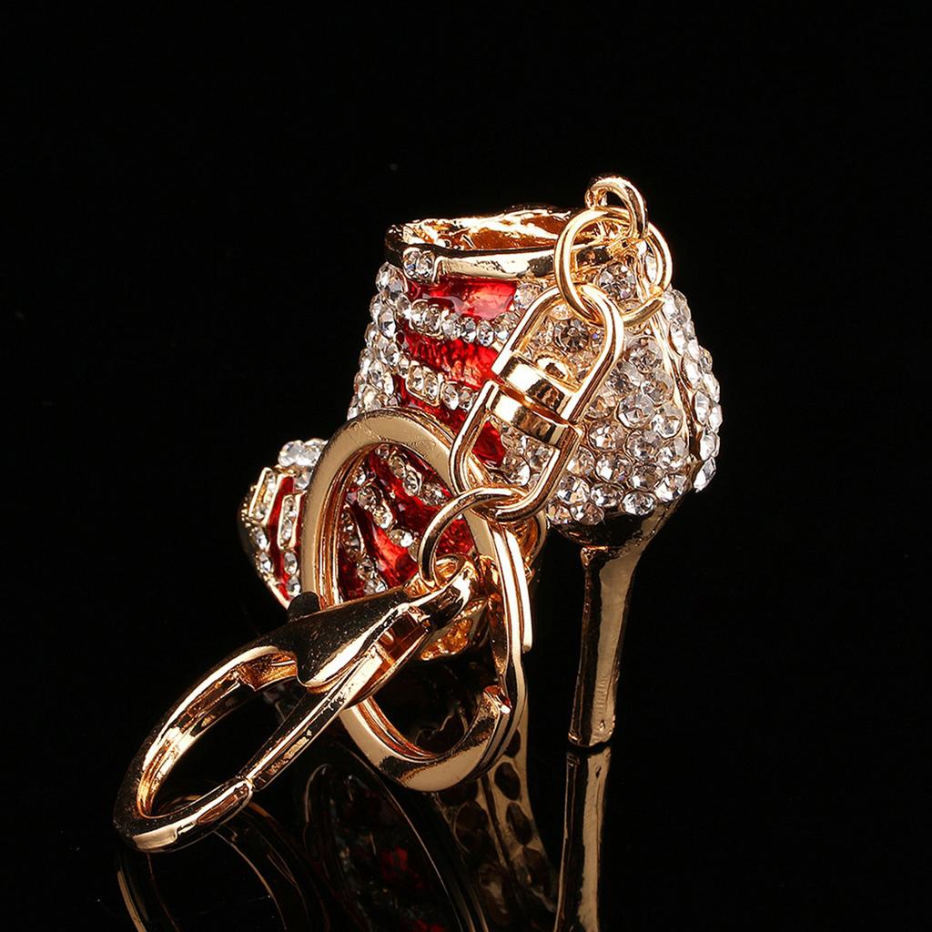 High Heel Keychain, New   Shoe High Heel Pendent Keyring K Purse Bag Keyring Chain Gift Eychain Shoe Key Rings Rhinestone Key