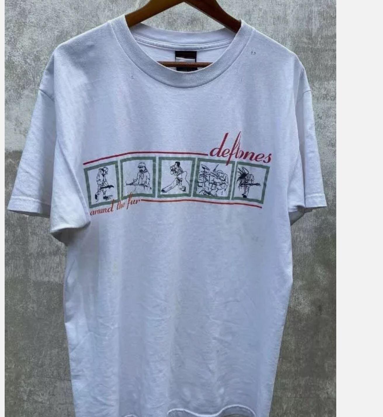 

Хлопковая белая футболка унисекс Deftones ‘Around The Fur’ S-4XL XL