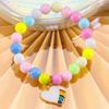 Cute Cartoon Women Bracelet, Beaded Design with Alloy Unicorn, Mermaid and Shell Charm, High Texture Daily Hand Ornaments