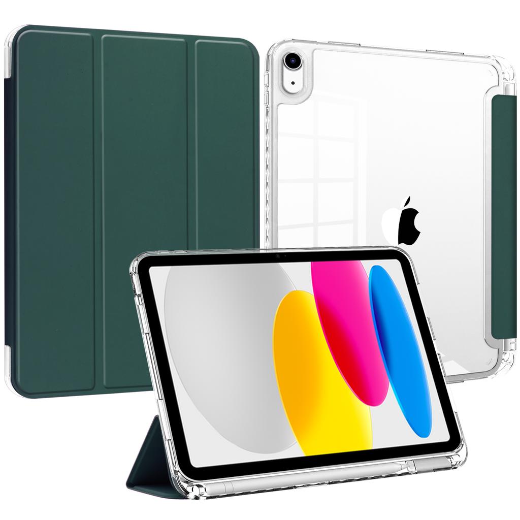 Hot Sale Transparent Acrylic Silicone Leather Case With Pen Slot Tablet Case for Ipad Air 4/5 10.9/ Pro 11 Tablet Covers Cases