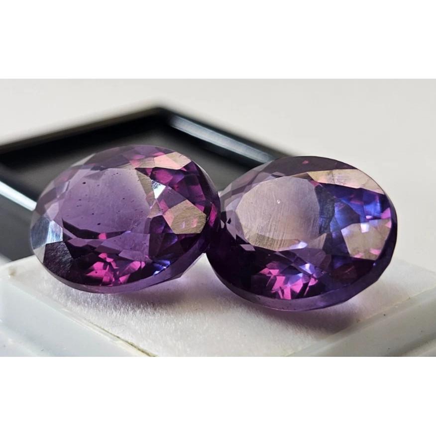 Natural Alexandrite Color Change Oval Cut 7-8 Ct Pair Stunning Gemstone