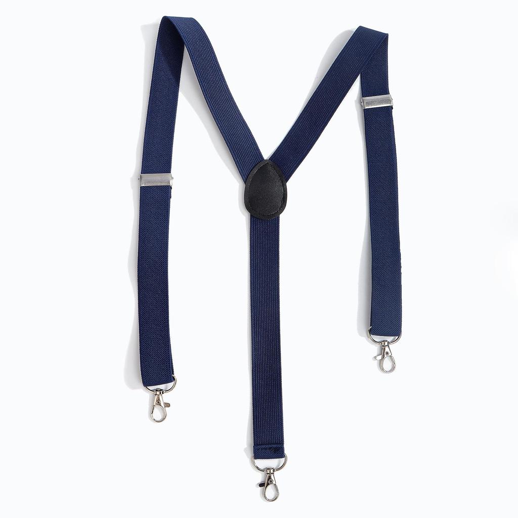 Men's Multi-Color Elastic Suspenders with 3 Clips - Ideal for Suits and Work Pants